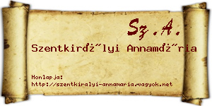 Szentkirályi Annamária névjegykártya